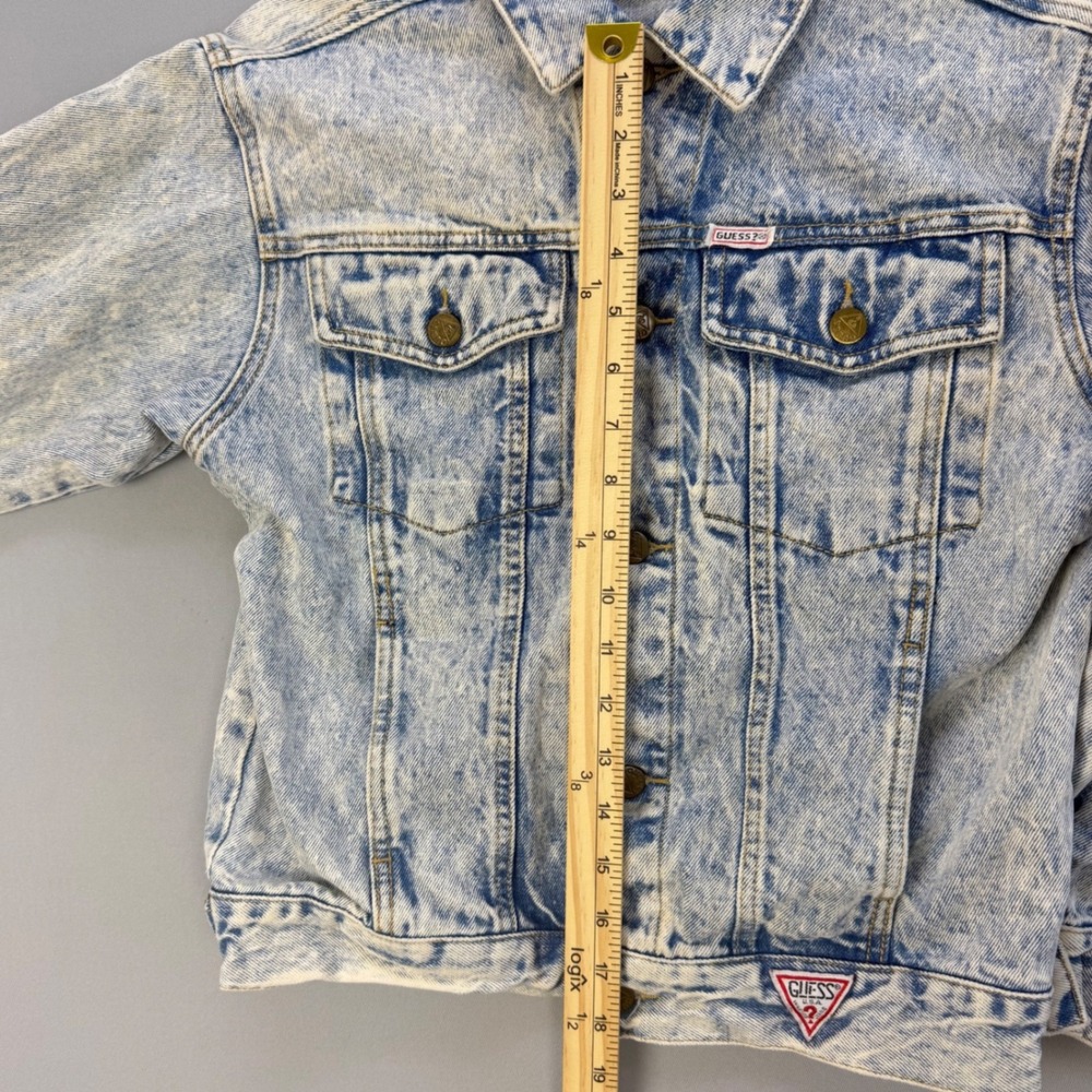 Vintage Georges Marciano for Guess Acid Wash Denim Jacket Size 14 Made in USA - Picture 8 of 16